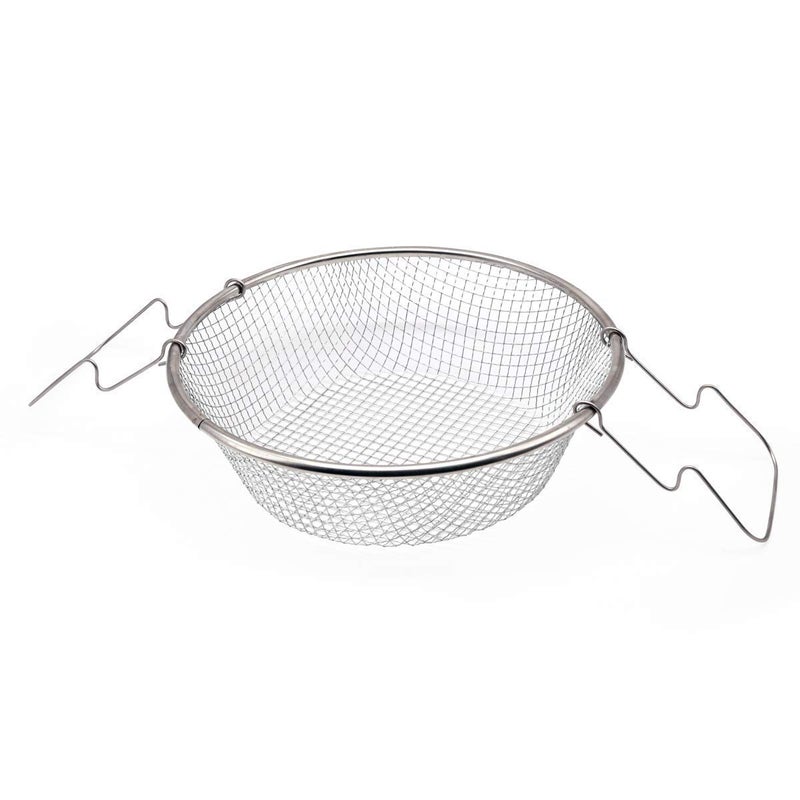 Olpad Stir Fry Pan 24cm with Lid Steamer Fryer Pot Pans with Lid Frying Basket and Steam Rack Nonstick Wok Pan Deep Fry Basket Multifunction Steam Rinse Strain Fry Strainer Net - Image 4
