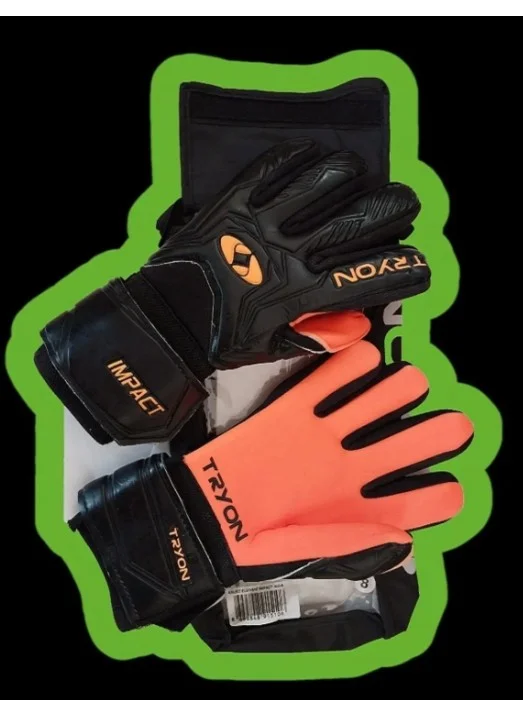 ترايون Impact Goalkeeper Gloves Black-Orange