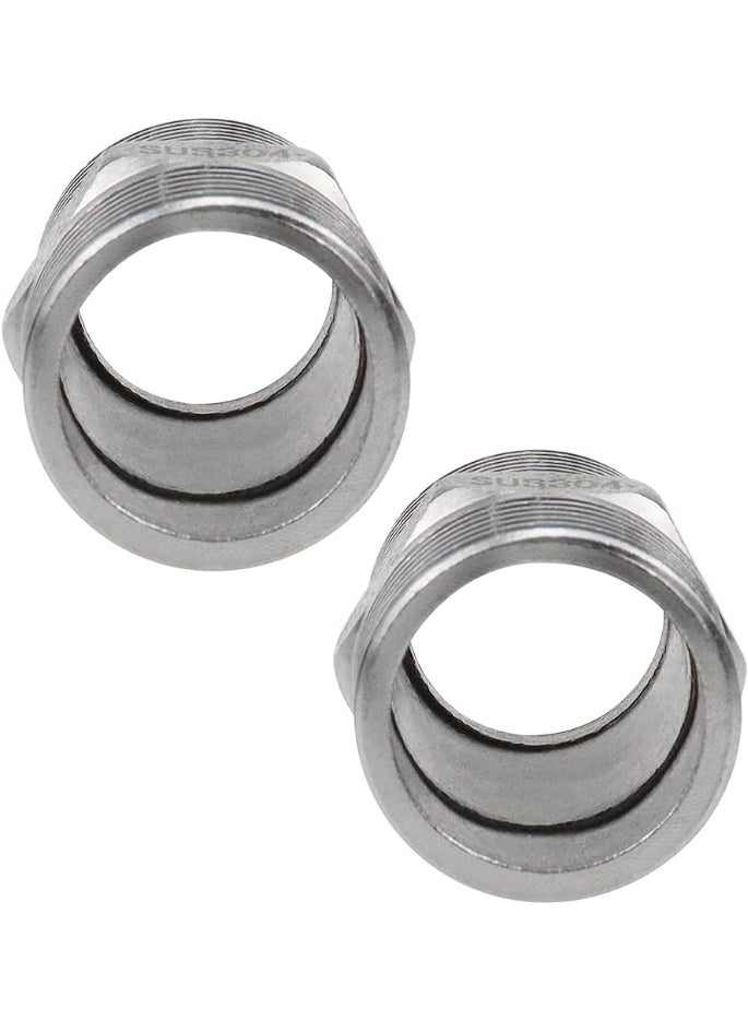 JPGhaha 1 inch Shower Hose Connector Adapters, 304 Stainless Steel Double Thread Hex Male to Male Faucet Connector DN25 - Image 5