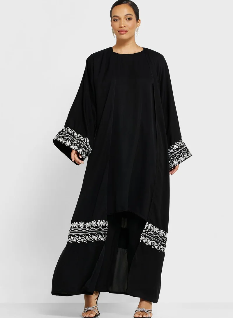 hayas closet Printed Tiered Palestinian Dress