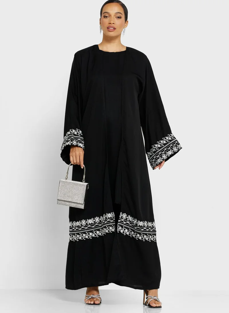 hayas closet Printed Tiered Palestinian Dress