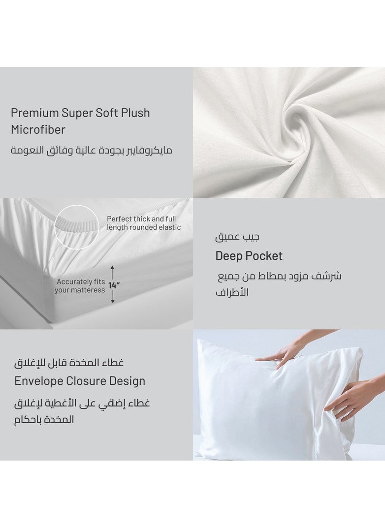 Donetella 6-Piece Hotel Style Duvet Cover Set Without Filler Double Size King Beige  - Image 5
