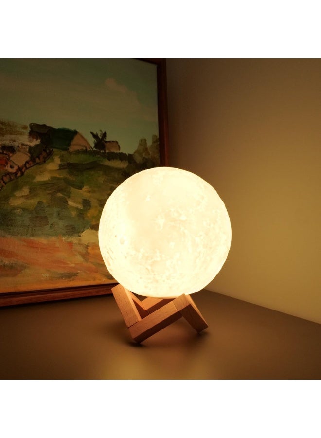 7.9 Inch Galaxy Starry Moon Lamp with Touch & Remote Control, 16 Color LED Night Light - Image 2
