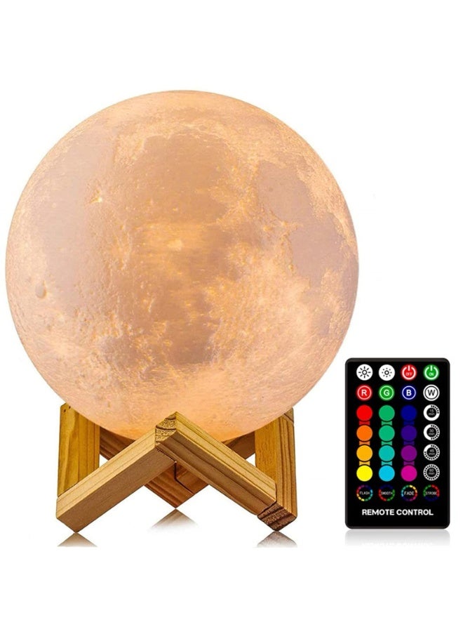 7.9 Inch Galaxy Starry Moon Lamp with Touch & Remote Control, 16 Color LED Night Light - Image 4
