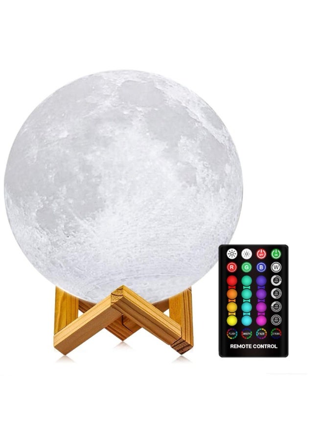 7.9 Inch Galaxy Starry Moon Lamp with Touch & Remote Control, 16 Color LED Night Light - Image 3