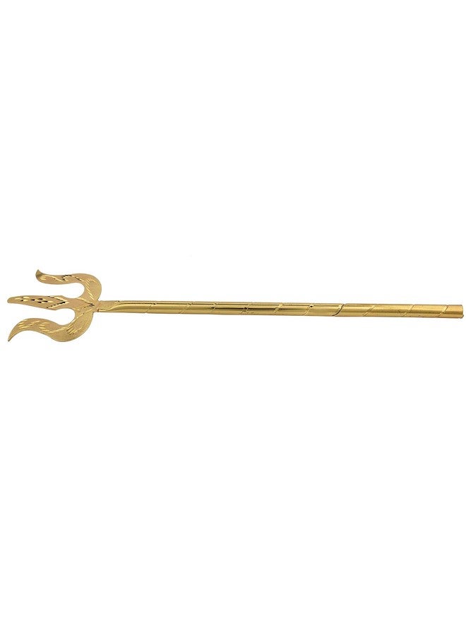 Superstore18 Brass Gold Plated Miniature Trishul Puja Article Hindu Pooja Item Temple Accessory (SST1503HDSV) - Image 4