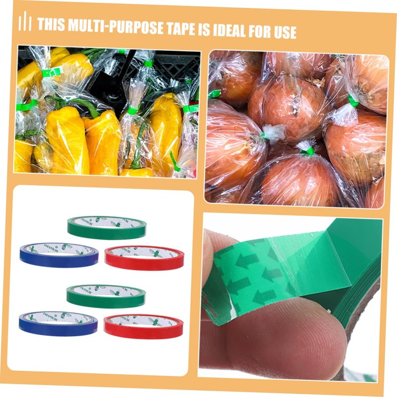 PartyKindom 15 Rolls Strong Adhesive Bag Sealing Tape Red Blue Green for Professional Packaging - Image 5