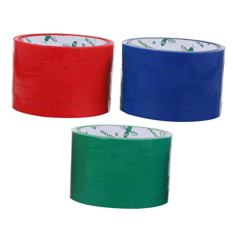 PartyKindom 15 Rolls Strong Adhesive Bag Sealing Tape Red Blue Green for Professional Packaging - Image 2