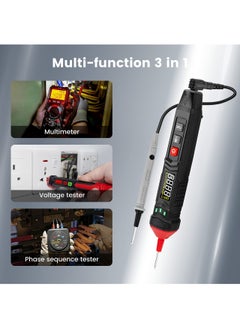 Y&D Voltage Tester Electrical Tester, Small Multimeter 0.8V-600V, Pen-Type Multimeter, Professional Pen Fit for AC/DC Voltage/Live Wire Test/Capacitance/Resistance/Continuity/Diode, ST120  - Image 3