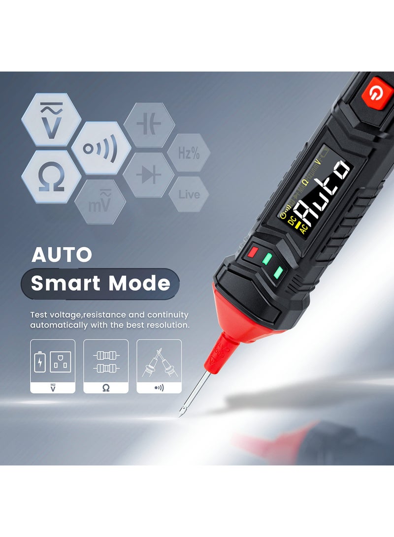 Y&D Voltage Tester Electrical Tester, Small Multimeter 0.8V-600V, Pen-Type Multimeter, Professional Pen Fit for AC/DC Voltage/Live Wire Test/Capacitance/Resistance/Continuity/Diode, ST120  - Image 2