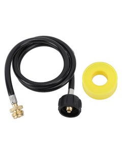 Thoraya 4ft Propane Adapter Hose 1lb to 20lb Propane Convert Hose with QCC1 Type Brass Connector for Gas Cylinder Grill Stoves  - Image 1