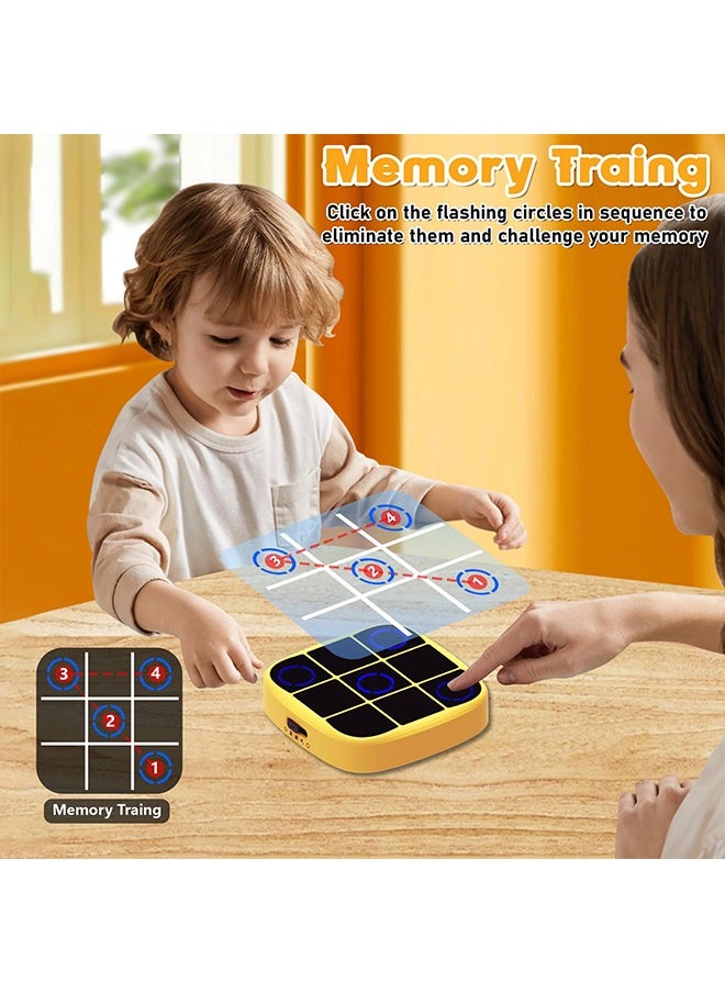 Generic - 4 in 1 tic tac toe electronic, x o game, memory game, Handheld Puzzle Game Console, Portable Travel Games, Board Games for Kids and Adults, Fidget Toys for Kids and Adults, Educational Travel Games Family Game Improve Memory and Concentration - Image 1