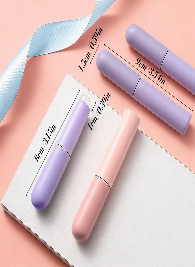 IVICOO Reusable Ombre Nail Brush Set, Silicone Nail Tools, Ergonomic Slope Design for Flawless Gradient and Blush Manicure (2-Pack,Pink and Purple) - Image 2