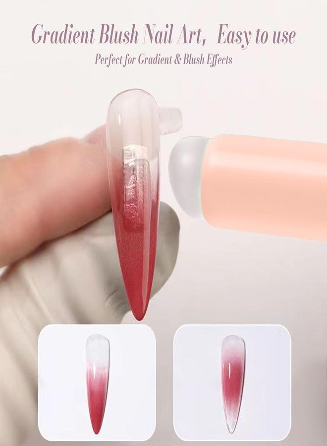 IVICOO Reusable Ombre Nail Brush Set, Silicone Nail Tools, Ergonomic Slope Design for Flawless Gradient and Blush Manicure (2-Pack,Pink and Purple) - Image 3