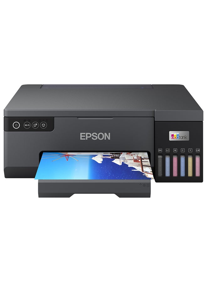 EPSON L8050 A4 Photo Printer, 6-Color Dye Ink, 5,760 x 1,440 DPI Resolution, 22ppm Monochrome/Color, Front Ink Tank, 12s per 10x15cm Photo, Manual Duplex, Wireless LAN, Wi-Fi Direct, Epson iPrint App, CD/DVD Printing, 100 Sheet Capacity, 70ml Ink Bottles (Black, Cyan, Yellow, Magenta, Light Cyan, Light Magenta), Energy Efficient, Supports Windows & macOS | C11CK37405 Black - Image 1