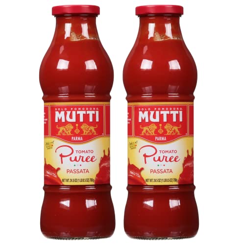 Mutti Tomato Puree Passata 245 oz  2 Pack  Italys 1 Brand of Tomatoes  Fresh Tastefor CookingCanned Tomatoes  Vegan Friendly  Gluten Free  No Additives orPreservatives - Image 1