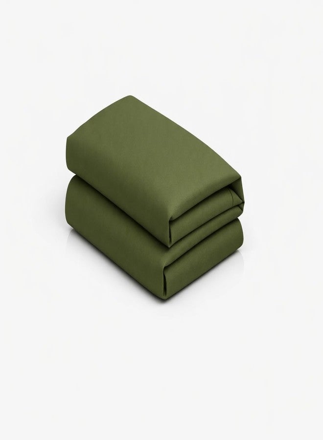 MoonRest® Wedge Pillow Cover 100% Cotton, Zippered Wedge Pillow Case Protector, Soft, Breathable & Hypoallergenic 25x25x12” - Olive - Image 2