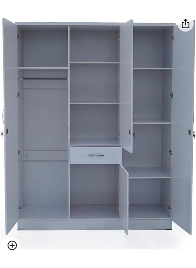 SULSHA "Elegant 3-Door White Wooden Cupboard with Ample Storage Cabinet" - Image 2