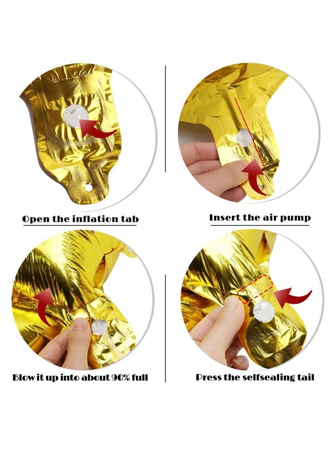 IWERP Gold Number 10 Balloon 40 inch, 10 Number Balloon, 10th Gold Birthday Decorations, 10 Year Old Girlss Boyss Golden Party Supplies - Image 5
