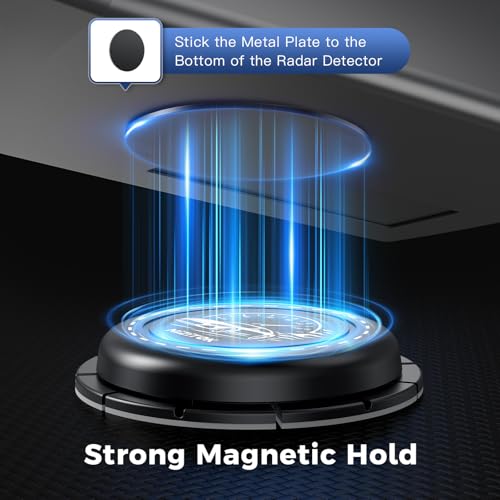 NiZiTOK Upgraded Magnetic Radar Detector Dashboard Mount with N52 Magnets, Adhesive Holder for Escort, Uniden, Valentine One, Anti-Vibration Stable Fit, Adjustable Angle Design - Image 5