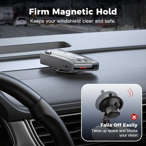 NiZiTOK Upgraded Magnetic Radar Detector Dashboard Mount with N52 Magnets, Adhesive Holder for Escort, Uniden, Valentine One, Anti-Vibration Stable Fit, Adjustable Angle Design - Image 3