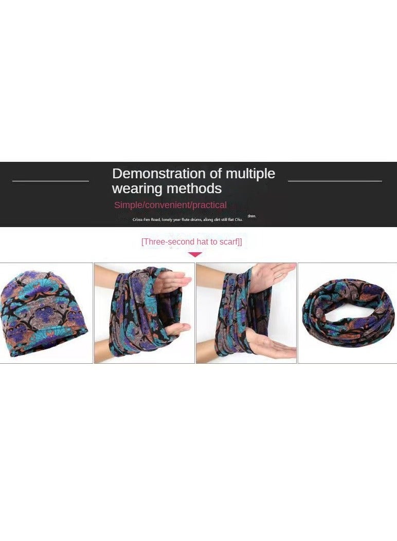 AROAQ Women Casual Beanies Hat, Autumn And Winter Comfortable Twist Hat Bib For Women, Soft Stretchy Women Knit Cap, Warm Neck Sheath Head Hat For Women Girls Teens,(Large Black Letters)  - Image 4