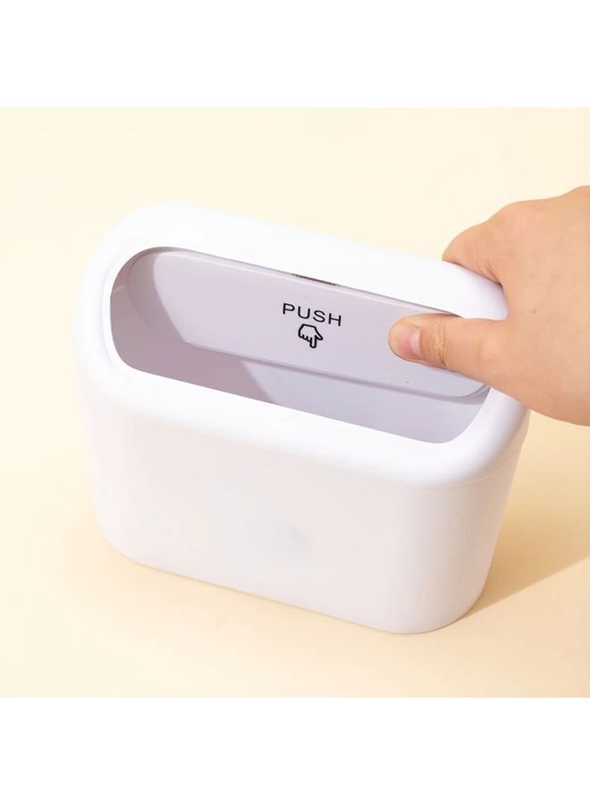 Pink Compact Flip Top Lid Car Trash Can Leakproof Portable Vehicle Garbage Bin - Image 5