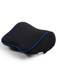 NOVIMED Orthopedic Car Neck Pillow with Soft Memory Foam - Black with Blue lining  - Image 2
