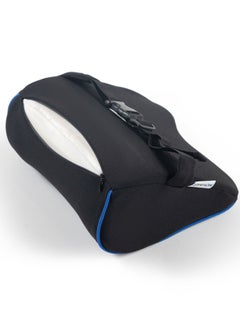 NOVIMED Orthopedic Car Neck Pillow with Soft Memory Foam - Black with Blue lining  - Image 3