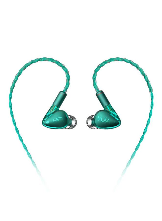 Hiby Yula Wired Hifi Earphones 10mm Dynamic Driver In-ear High Fidelity Music Earbuds 3.5mm Detachable Cable 0.78mm Dual Pin Green - Image 1