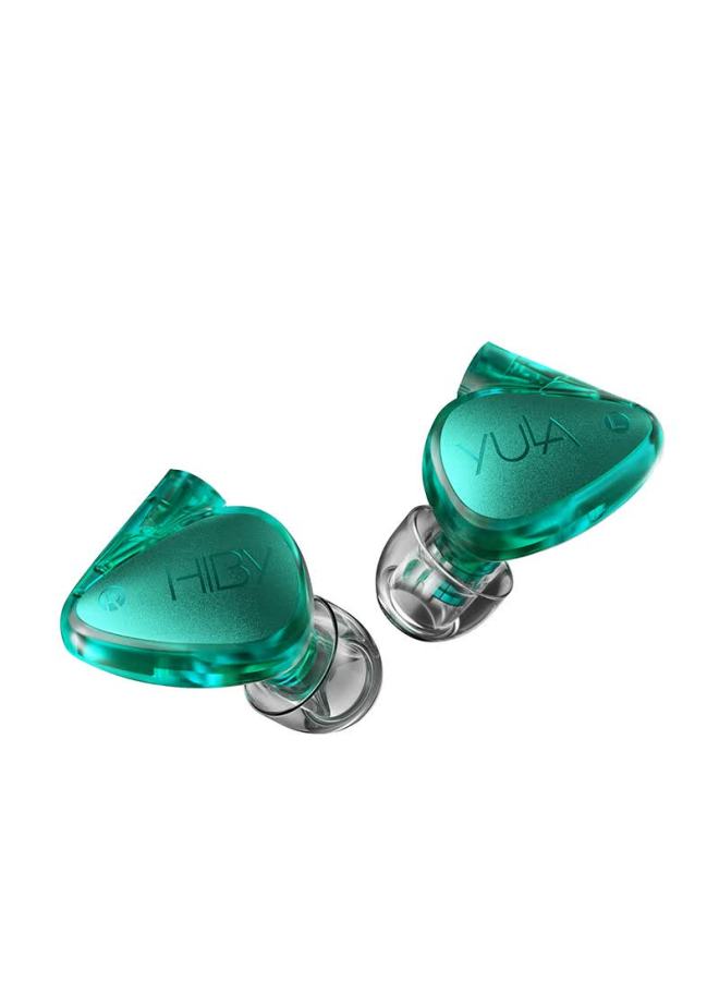 Hiby Yula Wired Hifi Earphones 10mm Dynamic Driver In-ear High Fidelity Music Earbuds 3.5mm Detachable Cable 0.78mm Dual Pin Green - Image 4
