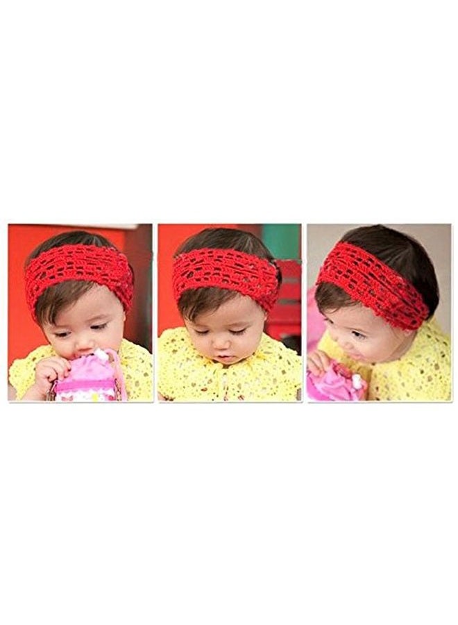 KW Collection Girl Baby Headbands Elastic Crochet Hair Bands Hair Accessories Elastics Ties Shaper Head wrap Set Pack of 50 Pcs in 25 colors (Band: 1.6"×5.5", 25 colors, 2 pcs per color) - Image 3