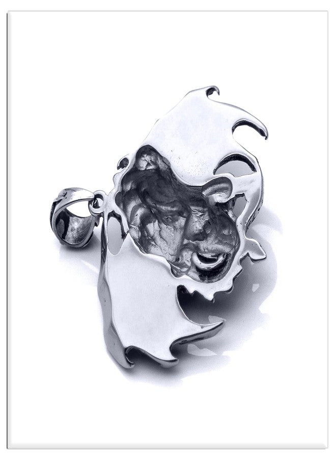 Xusamss Punk Rock Titanium Steel Dragon Pendant Wings Skull Pendant Crystal Chain Necklaces - Image 4