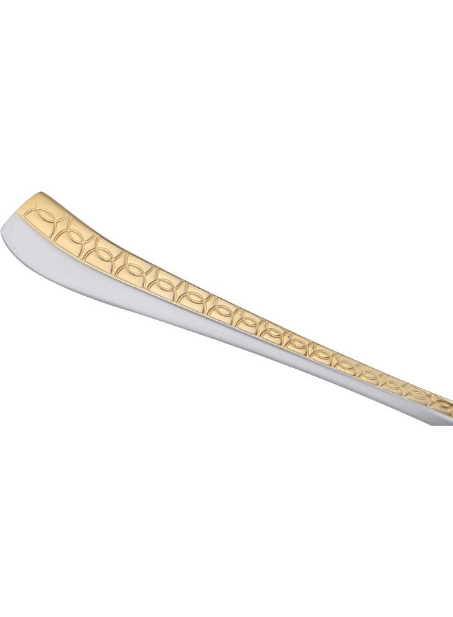 Cuisine Art Berger Stainless Steel Dinner Spoons- Set Of 3, Cutlery Spoon, Golden Design  - Image 2