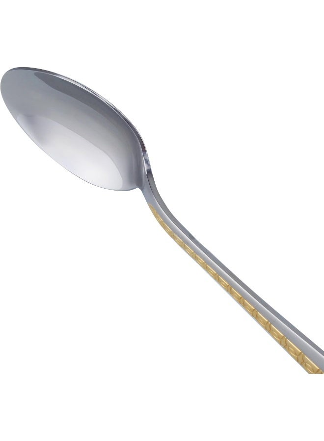 Cuisine Art Berger Stainless Steel Dinner Spoons- Set Of 3, Cutlery Spoon, Golden Design  - Image 1