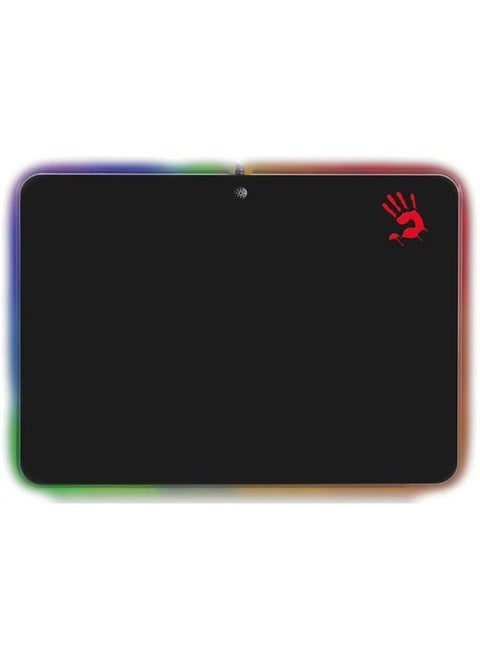 Bloody MP-50RS RGB Gaming Mouse Pad, LED Switch Button, Ultra-smooth Surface, Non-slip Rubber Base, Braided Cable, Waterproof Cloth Surface for Windows XP / Vista / Windows 7 / Windows8 / 8.1 / 10
