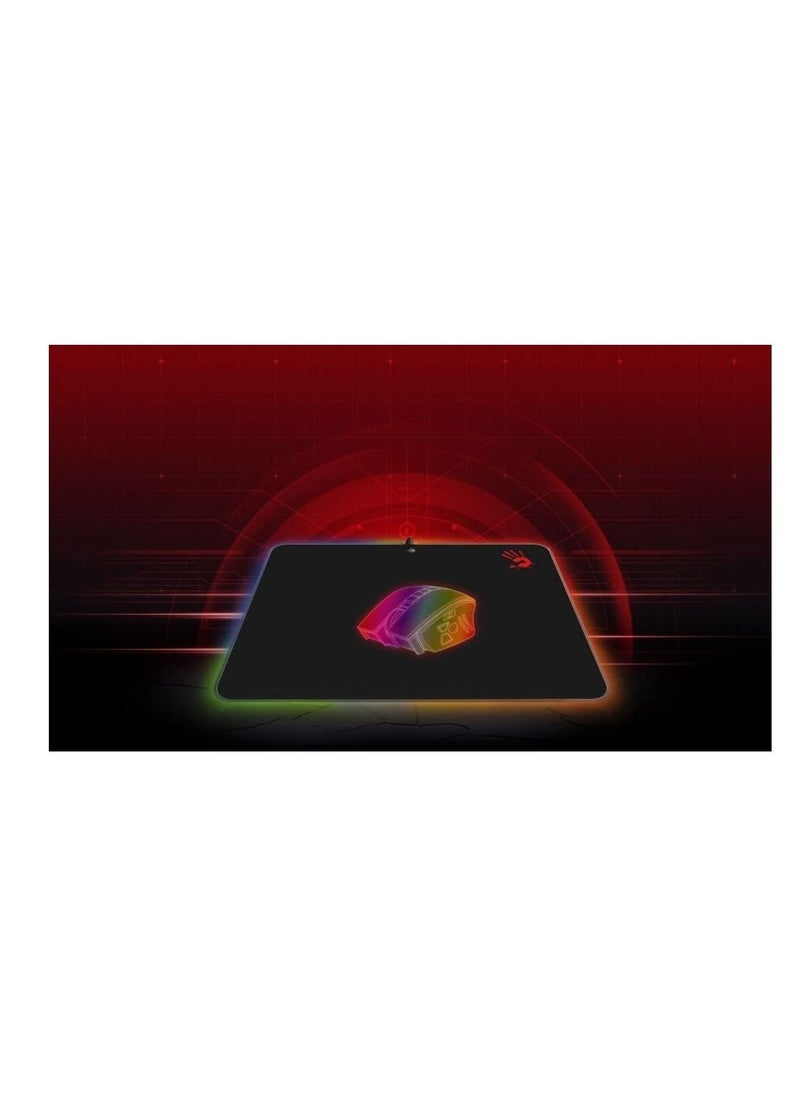 Bloody - Bloody MP-50RS RGB Gaming Mouse Pad, LED Switch Button, Ultra-smooth Surface, Non-slip Rubber Base, Braided Cable, Waterproof Cloth Surface for Windows XP / Vista / Windows 7 / Windows8 / 8.1 / 10 - Image 1