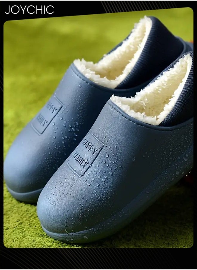 Joychic Autumn and Winter All-inclusive Waterproof Cotton Bedroom Slippers Non-slip Wear-resistant Warm Home Indoor Slippers for Men  - Image 2