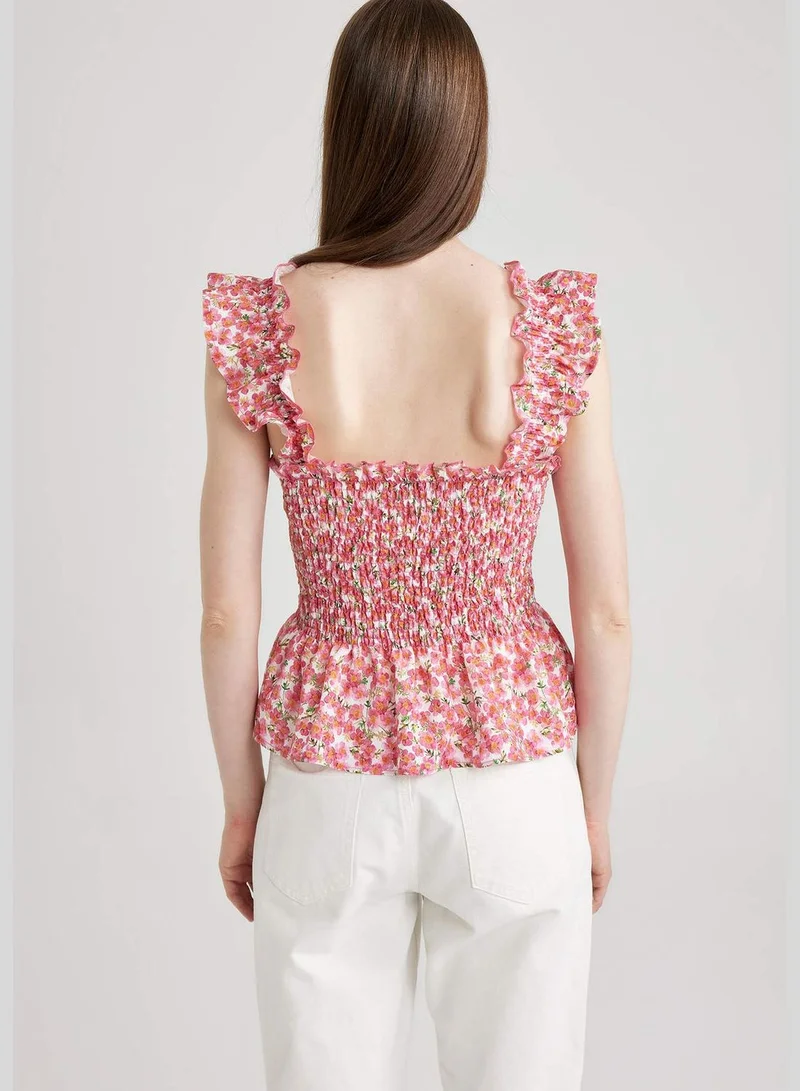 ديفاكتو Woman Strapless Woven Top Sleeveless Blouse