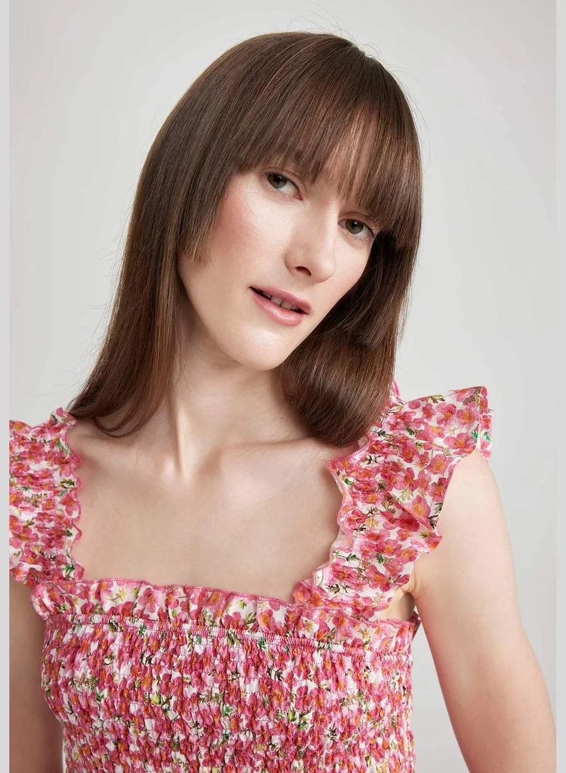 ديفاكتو Woman Strapless Woven Top Sleeveless Blouse