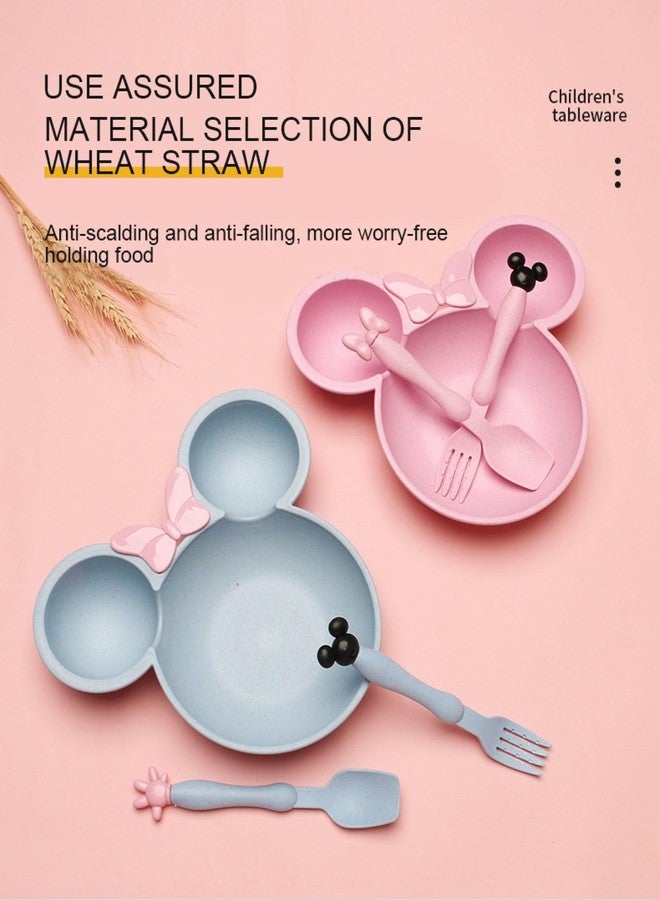 Upkaranwale Fibre Dinner Set, Bowl for Kids, Eco Friendly Cutlery, Plates for Kids Return Gifts, Kids Pocket Utensil Set, Kids Lunch Plate Set, Set of 1 Bowl,1 Spoon and 1 Fork (Multicolor) - Image 3