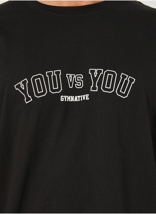 Styli Oversized Varsity Slogan Training T-Shirt  - Image 3