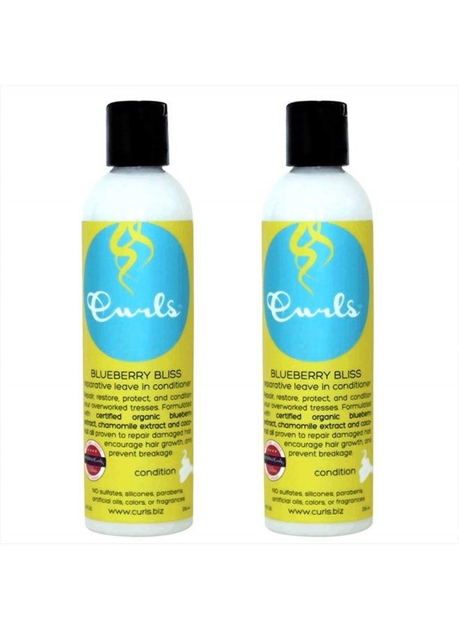 Curls Blueberry Bliss Reparative Leave In Conditioner, 8 Fl Oz (Pack of 2)  - Image 1