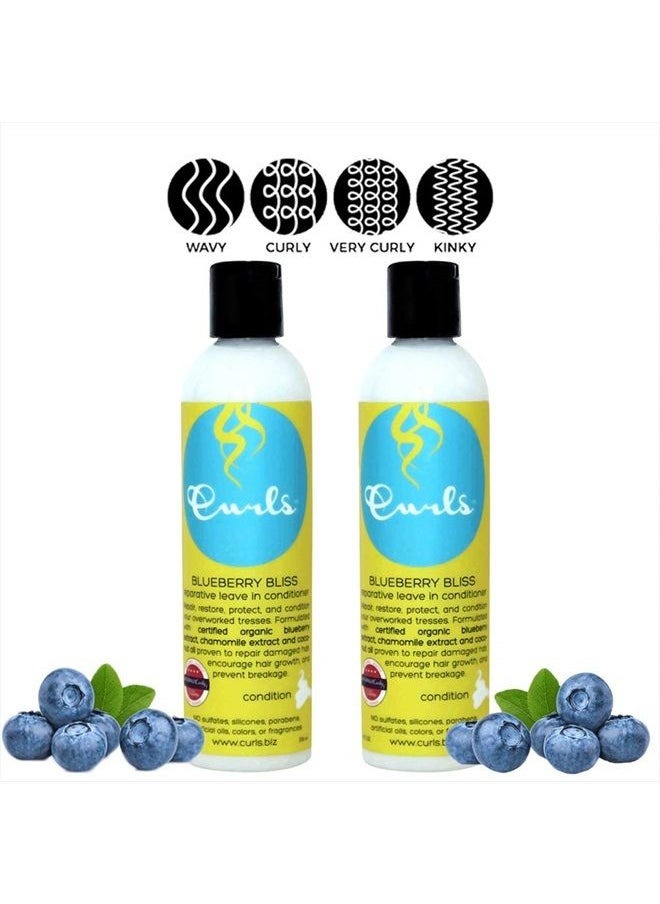 Curls Blueberry Bliss Reparative Leave In Conditioner, 8 Fl Oz (Pack of 2)  - Image 2