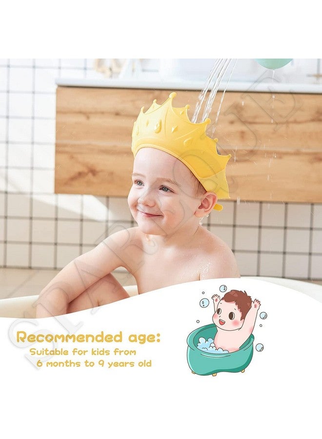SPAREQUE Baby bath Shower Cap, Shower Cap for Kids 0-9 Years, Adjustable Silicone Crown with Eye & Ear Protection, Waterproof Bathing Hat for Washing Hair - Image 3