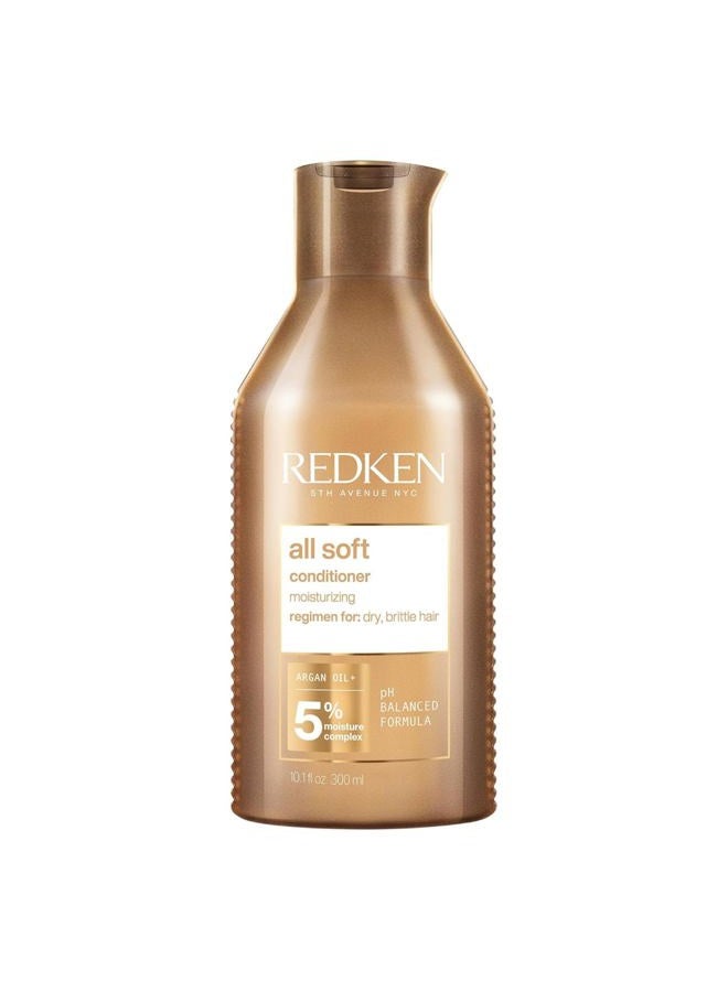 REDKEN All Soft Conditioner | For Dry, Brittle Hair | Moisturizes & Provides Intense Softness | With Argan Oil | 10.1 Fl Oz - Image 1