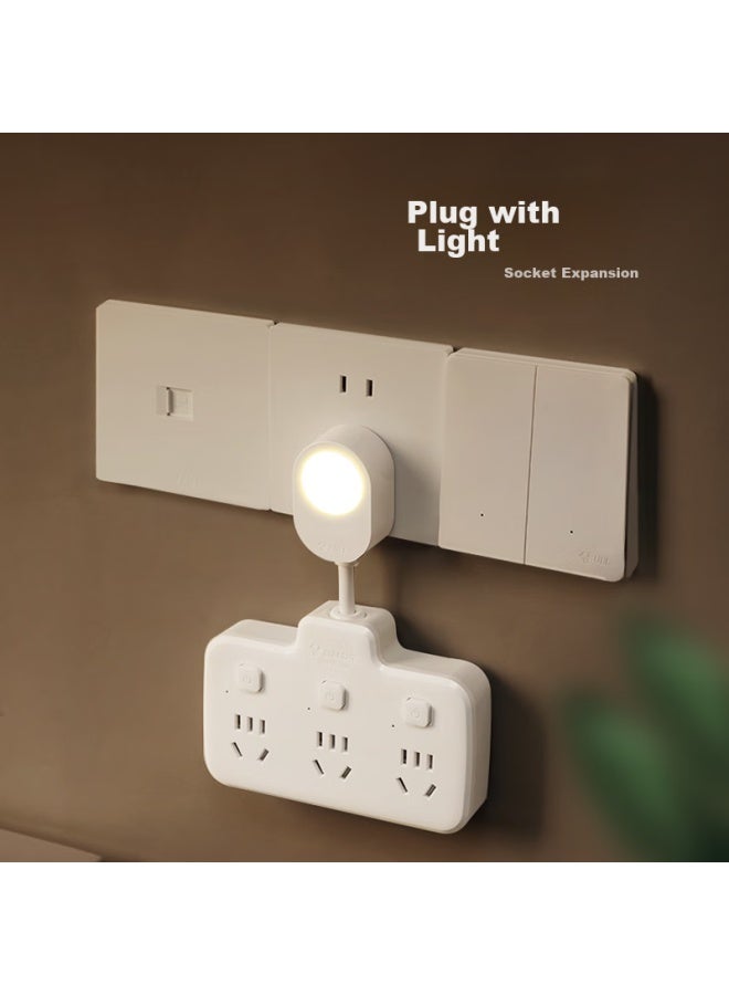 Bull Flexible Conversion Plug/triangle-shaped One-to Socket/wireless Conversion Socket/power Adapter, 6-outlet Controlled With Light Socket, Gn-97333y - Image 4