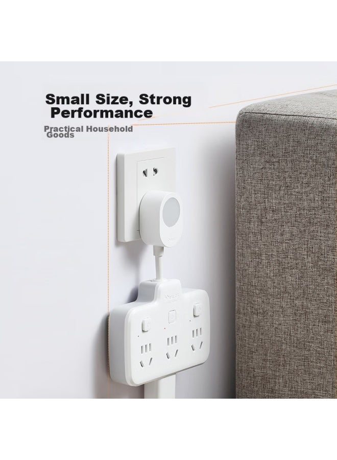 Bull Flexible Conversion Plug/triangle-shaped One-to Socket/wireless Conversion Socket/power Adapter, 6-outlet Controlled With Light Socket, Gn-97333y - Image 5