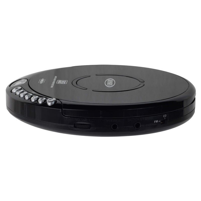 Jensen Portable CD-120 Portable Personal CD Player Compact 120 SEC Anti-Skip CD Player â€“ Lightweight & Shockproof Music Disc Player & FM Radio Pro Sport-Earbuds for Kids & Adults (Black) - Image 4