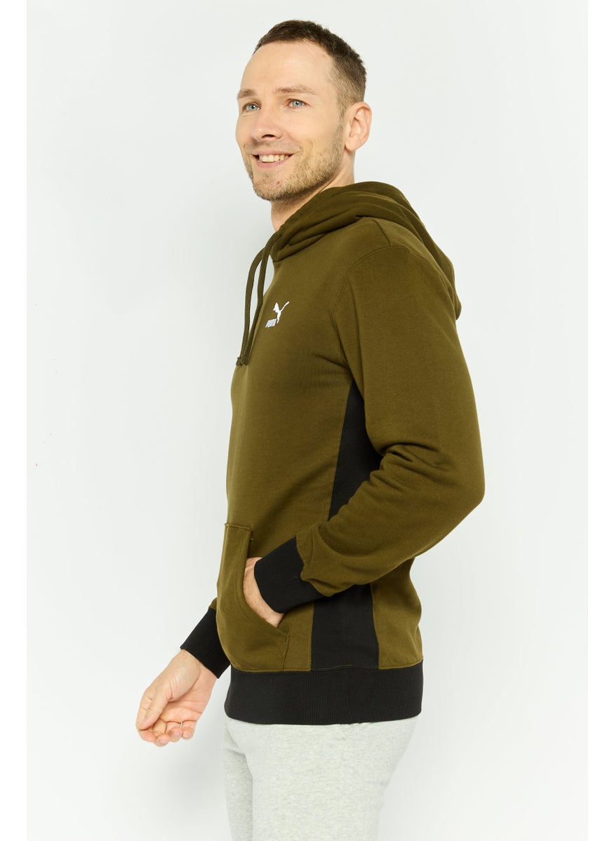PUMA Men Sportswear Fit Long Sleeves Outdoor Hoodies, Dark Olive  - Image 4